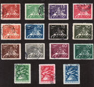 Världspostföreningen UPU 50 år, 1924 - komplett serie