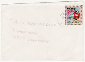 Tidningsfrimärken - TI 3 II (1995) på brev